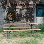 100 Vintage Bier tafels Picknick klaptafels bierset  121, Tuin en Terras, Tuinsets en Loungesets, Ophalen of Verzenden, Nieuw