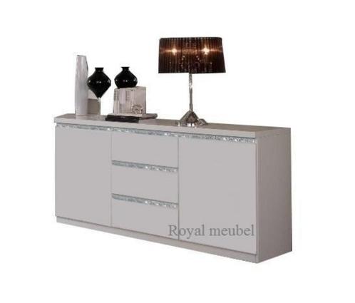 Commode-Dressoir Forever Chrome decoratie-Hoogglans-AANBIEDI, Kinderen en Baby's, Kinderkamer | Commodes en Kasten, Nieuw, 105 cm of meer