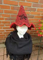Heksenhoed heksenmuts gehaakt acrylgaren carnaval, Ophalen of Verzenden, Nieuw, Carnaval