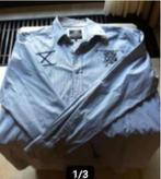 Heren overhemd State yellow label mt xl blauw/wit, Ophalen of Verzenden, Zo goed als nieuw, Halswijdte 43/44 (XL), State yellow label