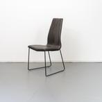 ACTIE!! 3x Montis Ivy Eetkamerstoelen Bruin Leder - Zwart, Ophalen of Verzenden, Zo goed als nieuw, Leer, Vier