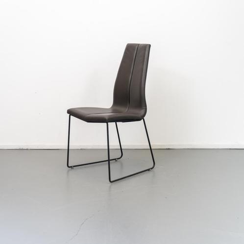 ACTIE!! 3x Montis Ivy Eetkamerstoelen Bruin Leder - Zwart, Huis en Inrichting, Stoelen, Zo goed als nieuw, Vier, Leer, Ophalen of Verzenden