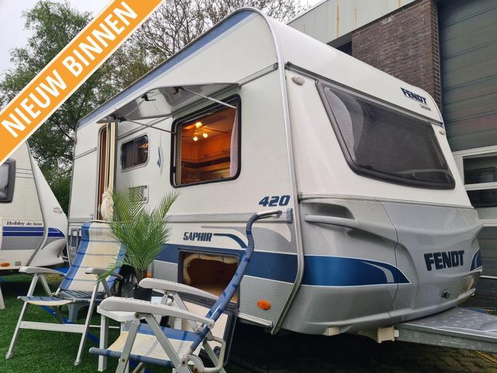 FENDT SAPHIR 420 / 2007 / VT EN LUIFEL, Caravans en Kamperen, Caravans, Bedrijf, 750 - 1000 kg, Treinzit, Fendt, Dwarsbed, Overige typen