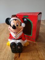 Vintage Mickey Mouse Kerst waxinelichtje, Verzamelen, Disney, Ophalen of Verzenden, Mickey Mouse, Gebruikt, Beeldje of Figuurtje