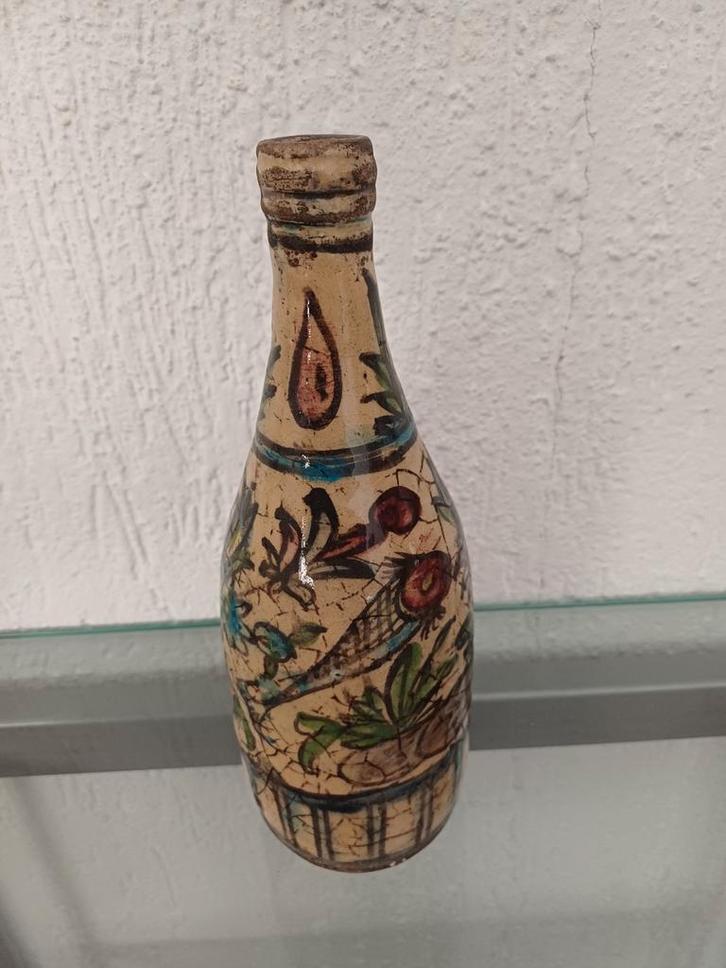 Antieke handbeschilderde vaas, Antiek en Kunst, Antiek | Vazen, Ophalen of Verzenden