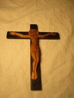 hout snijwerk kunst Jezus met kruis, Antiek en Kunst, Verzenden