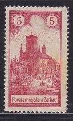 212 - Zarki (Polen) michel 2 ongestempeld , Stadsgezicht, Verzenden, Polen, Gestempeld