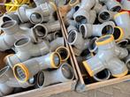 Pvc Flex zettingstroom T stukken 125mm sn8, Ophalen, Afvoer, Pvc, Zo goed als nieuw