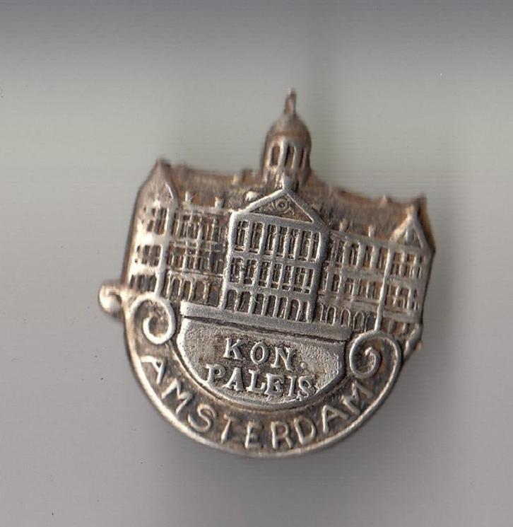 Amsterdam Koninklijk Paleis broche, Verzamelen, Speldjes, Pins en Buttons, Gebruikt, Speldje of Pin, Overige onderwerpen, Ophalen of Verzenden