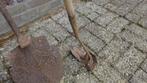 Antiek tuin handgereedschep waaronder kuilspade, Antiek en Kunst, Ophalen of Verzenden