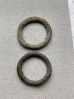 Kelten 2x bronzen ring money 800-50BC, Ophalen of Verzenden