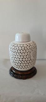 Oosters decoratieve pot met houten voet, Ophalen of Verzenden