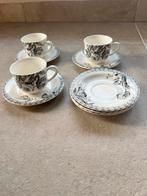 3 x Gien Tulipes Noires koffie/theekop en schotel, Huis en Inrichting, Ophalen, Aardewerk, Kop(pen) en/of Schotel(s)