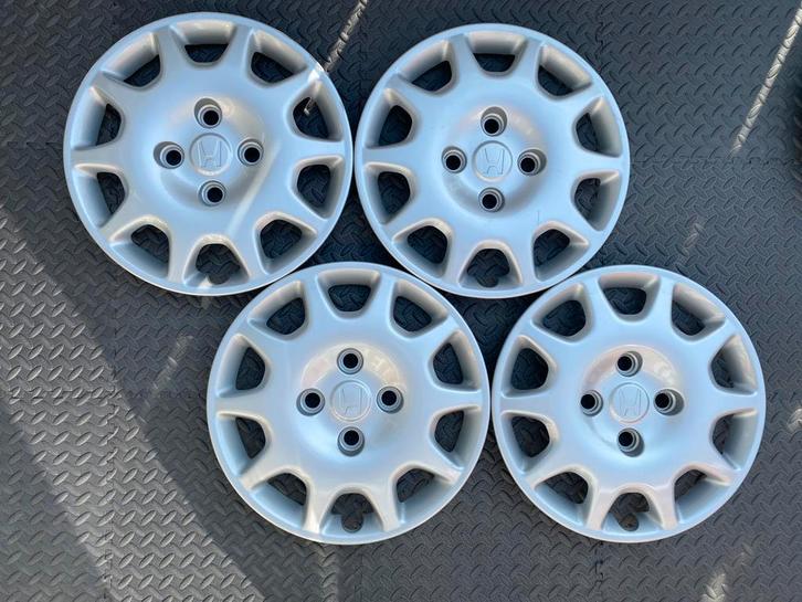 Set originele Honda Accord en Civic wieldoppen 15 inch, Auto diversen, Wieldoppen, Gebruikt, Ophalen of Verzenden