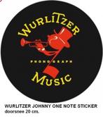 WURLITZER JUKEBOXEN, Johnny One Note sticker, nieuw, 20 cm., Ophalen of Verzenden, Nieuw, 1970 tot heden, Wurlitzer