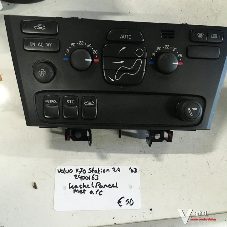 Volvo V70 Station 2.4 2003 Wagennr 2400163 Kachelbedieningsp, Auto-onderdelen, Dashboard en Schakelaars, Gebruikt, Ophalen of Verzenden