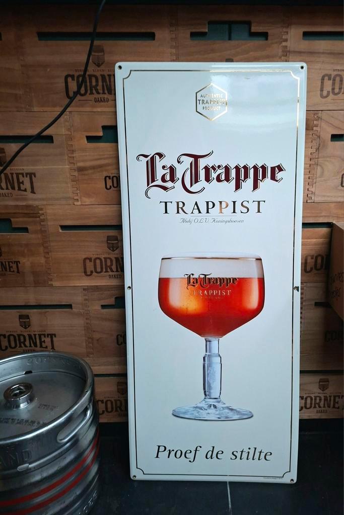 La Trappe Emaille Reclamebord - Authentiek & Zwaar, Verzamelen, Merken en Reclamevoorwerpen, Zo goed als nieuw, Reclamebord, Ophalen of Verzenden