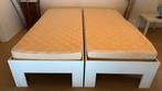 Twee eenpersoonsbedden, Ophalen, 90 cm, Eenpersoons, Wit