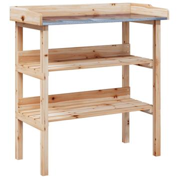 Oppottafel plantentafel hout + zink GRATIS VERZONDEN! beschikbaar voor biedingen