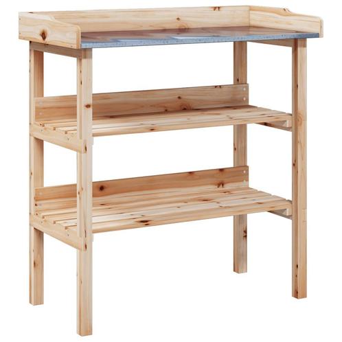 Oppottafel plantentafel hout + zink GRATIS VERZONDEN!, Tuin en Terras, Bloembakken en Plantenbakken, Nieuw, Hout, Balkon, Tuin