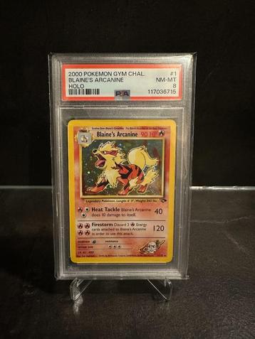 Pokémon Blaine's Arcanine Holo - PSA 8 beschikbaar voor biedingen