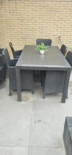 Complete tuinset, Tuin en Terras, Tuinsets en Loungesets, Ophalen, Kunststof, Bijzettafel, Zo goed als nieuw