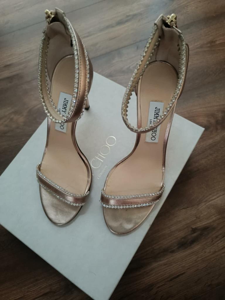 Jimmy Choo Dochas 100 Nude – Special Edition, Verzenden, Zo goed als nieuw, Overige kleuren, Pumps