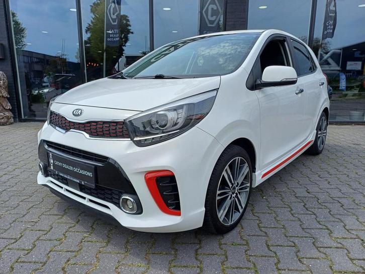 Kia Picanto 1.2 CVVT GT-Line 84PK Leder NAV Stoel+Stuurverwa, Auto's, Kia, Bedrijf, Te koop, Picanto, ABS, Achteruitrijcamera