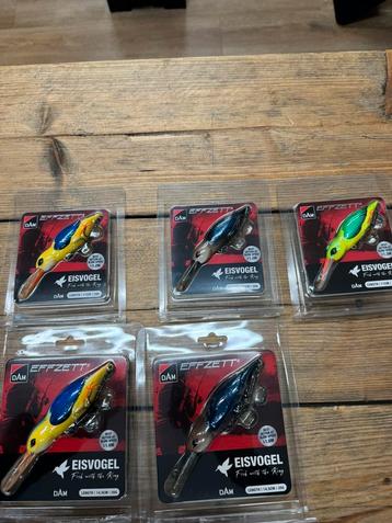 setje met 5 stuks dam effzett eisvogel pluggen 11 en 14,5 cm beschikbaar voor biedingen