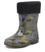 Gevoerde grijze Kinder Laarsjes - Rubberen Laarsjes - NIEUW, Ophalen of Verzenden, Nieuw, Jongen, Laarzen