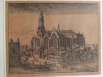 Gravure Oude Kerk Amsterdam, Ophalen of Verzenden
