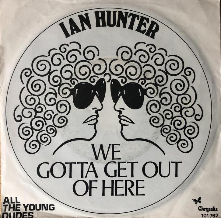 1980 Ian Hunter We Gotta Get Out Of There, Cd's en Dvd's, Vinyl Singles, Zo goed als nieuw, Single, Pop, 7 inch, Verzenden