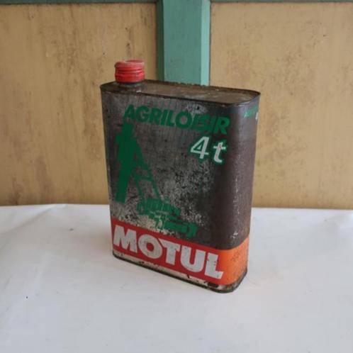 Olie blik olie drum Motul 4T motor oil barn found origineel, Verzamelen, Blikken, Gebruikt, Overige, Overige merken, Ophalen of Verzenden