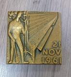 nv levensverzekering herbouw coolsingel bronzen plaquette, Antiek en Kunst, Antiek | Koper en Brons, Ophalen of Verzenden