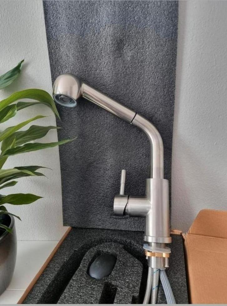 Keukenkraan met uittrekbare sproeikop, mengkraan, Huis en Inrichting, Keuken | Keukenelementen, Nieuw, Minder dan 100 cm, Minder dan 50 cm