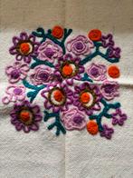 Wollen Tafelkleed met Franjes - 75x79 cm, Huis en Inrichting, Gebruikt, Wit, Rechthoekig, 50 tot 100 cm