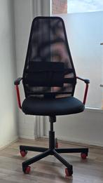 IKEA Gaming chair, Huis en Inrichting, Ophalen, Zwart, Zo goed als nieuw, Black coloured chair with red accents.