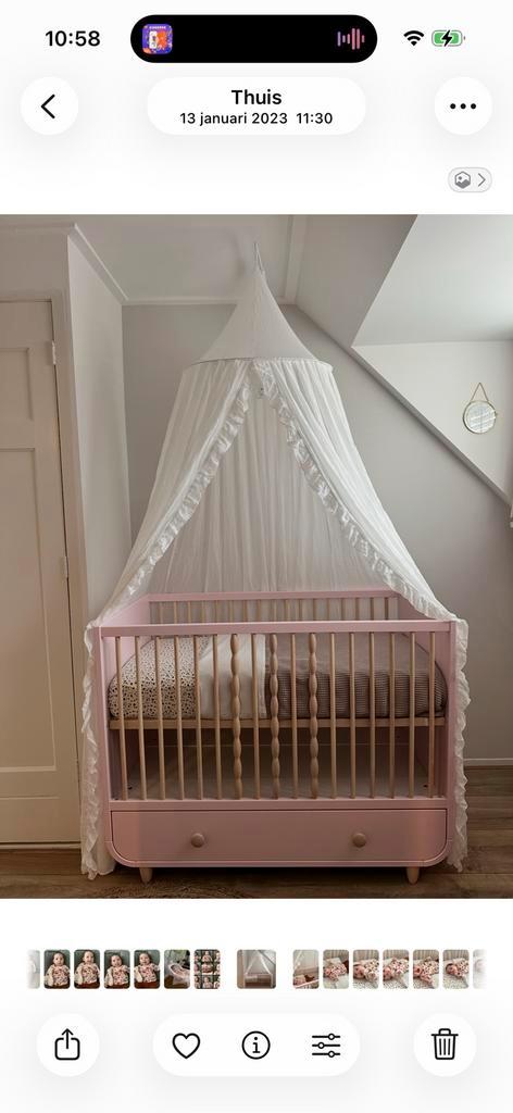 Myllra babybed + commode (IKEA), Kinderen en Baby's, Kinderkamer | Complete kinderkamers, Zo goed als nieuw, Jongetje of Meisje