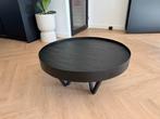 Ronde salontafel -  mat zwart - Zo Goed Als Nieuw, Huis en Inrichting, Tafels | Salontafels, Ophalen, 50 tot 100 cm, Rond, 50 tot 100 cm