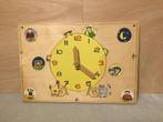 Janbibejan houten klok/klokkijken oefenbord, zgan, Ophalen of Verzenden, Zo goed als nieuw