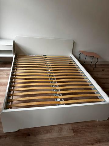 Ikea bedframe wit 160x200 incl. lattenbodem - afbeelding 1