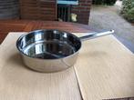 t.k.Ikea RVS hapjespan 24cm INDUCTIE met Tefal deksel, Ophalen, Zo goed als nieuw, Rvs, Koekenpan of Braadpan