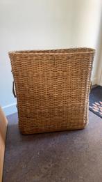 Brocante antieke rotan rieten mand/ munitiemand, Huis en Inrichting, Ophalen, Gebruikt, Rechthoekig, Riet
