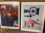 2x Litho's - Abstracte Kunst, Ophalen of Verzenden