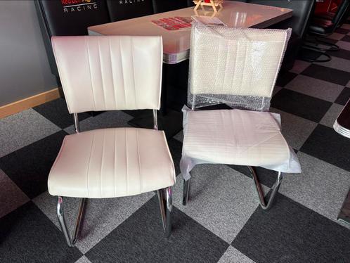 2 nieuwe Bel Air stoelen CO27 off white halve prijs, Huis en Inrichting, Stoelen, Nieuw, Twee, Metaal, Overige materialen, Wit