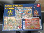 Jan van Haasteren puzzels 3x1000 stukjes [81120], Hobby en Vrije tijd, Denksport en Puzzels, Ophalen, 500 t/m 1500 stukjes, Zo goed als nieuw