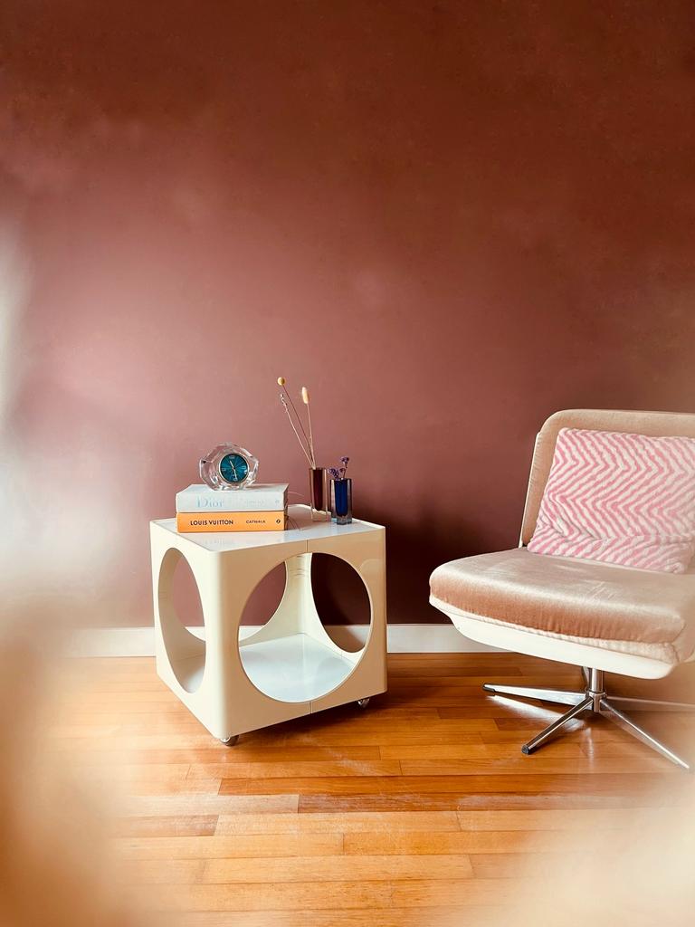 Space Age “70’s Kubustafel, Huis en Inrichting, Tafels | Bijzettafels, Ophalen of Verzenden