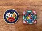 2 mozaïek broches Italië, Ophalen of Verzenden, Gebruikt, Overige materialen