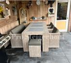 Steigerhout Tuinset Tafel Tuintafel met stoelen + banken