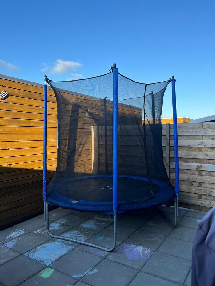 Trampoline (240cm) met veiligheidsnet, Kinderen en Baby's, Speelgoed | Buiten | Trampolines, Gebruikt, Ophalen